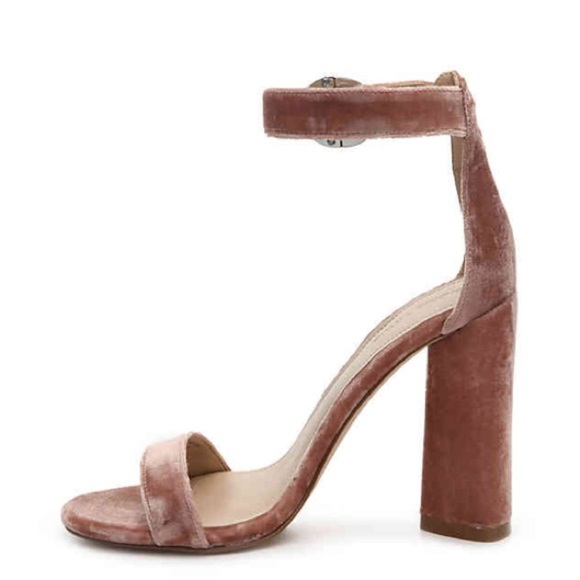 RARE NEW Kendall and Kylie Jenner giselle velvet ankle strappy Block heels 10 - Picture 3 of 8